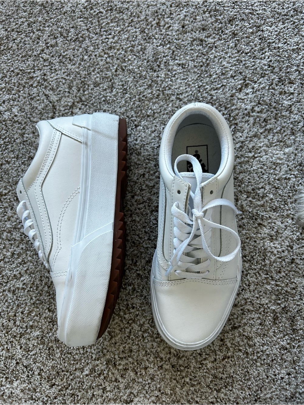 Vans white platform sneakers size 8 women’s